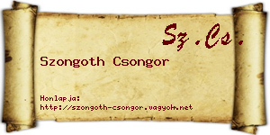 Szongoth Csongor névjegykártya